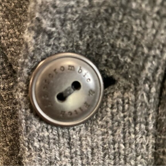 ABERCROMBIE & FITCH Sz XXL  Grandpa Core Dark Academia Emblem Pockets Cardigan - Picture 6 of 14